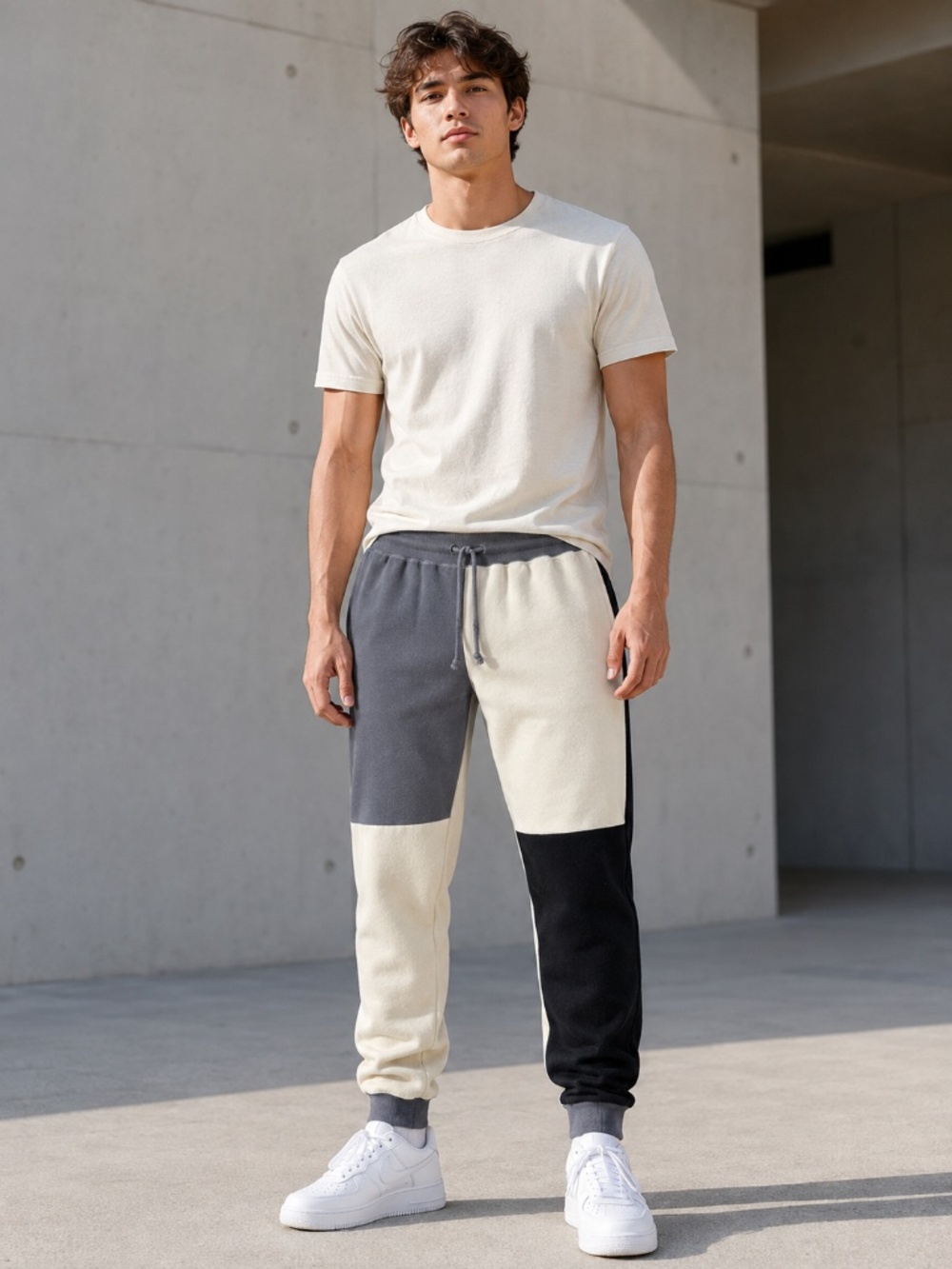 PacSun Men’s Colorblock Split Leg Joggers Medium